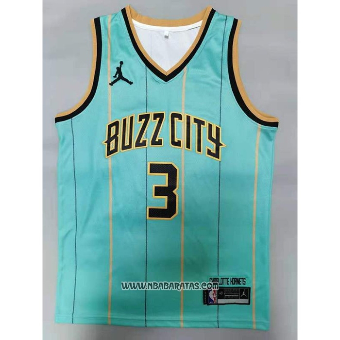 Camiseta Charlotte Hornets Terry Rozier III #3 Ciudad 2020-21 Verde